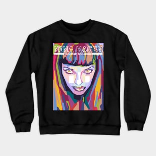 Abstract Nina Hagen in WPAP Crewneck Sweatshirt